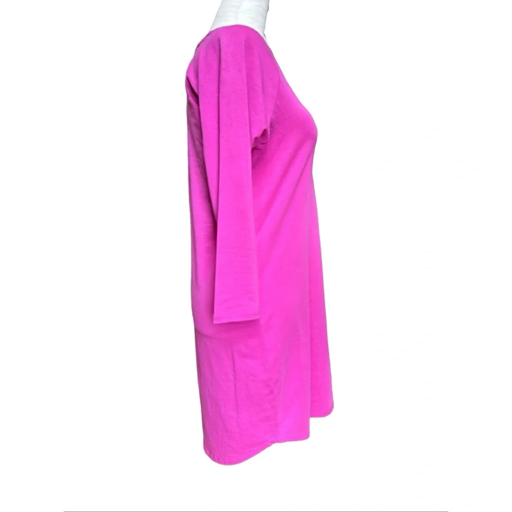 Michael Kors Hot Pink Mini Shift Dress With Gold Logo, S